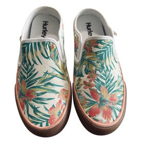 Hurley women's hawaiian garden slip on shoe size 6, nwt